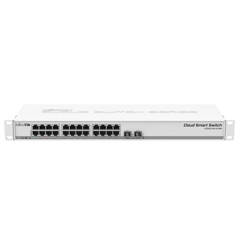 Switch Mikrotik Routerboard CSS326-24G-2S+RM - Branco | 24 portas Ethernet - 2 portas