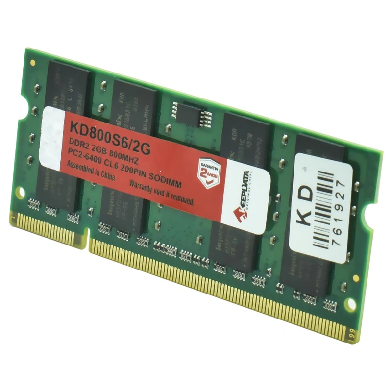 Memória RAM para Notebook Keepdata DDR2 2GB 800MHz - KD800S62G SODIMM CL6 | KD800S6/2G - Imagem 2