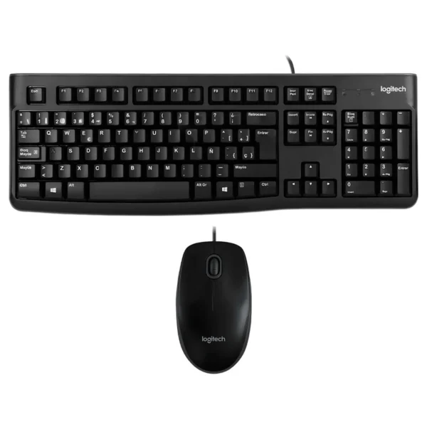 Teclado + Mouse Logitech MK120 USB Espanhol - Preto (920-004428) Com fio