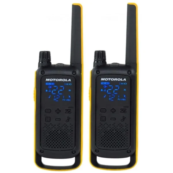 Walkie Talkie Motorola T470 FRS GMRS 35 Milhas Bivolt - Preto Amarelo