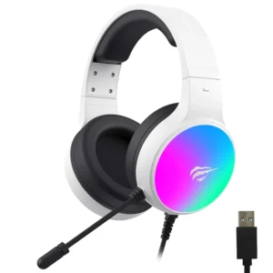 Headset Gamer Havit H2043U GameNote RGB Com fio - Branco