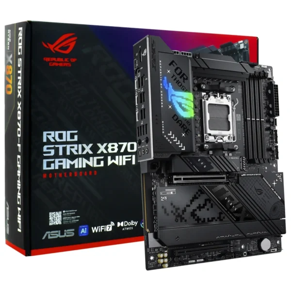 Placa Mãe ASUS ROG Strix X870-F Gaming Wi-Fi Socket AM5 DDR5 AMD X870 ATX