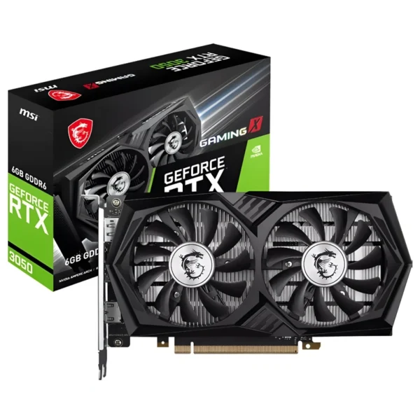 Placa de Vídeo MSI Gaming X 6GB GeForce RTX3050 GDDR6 - 912-V812-053 14 Gbps