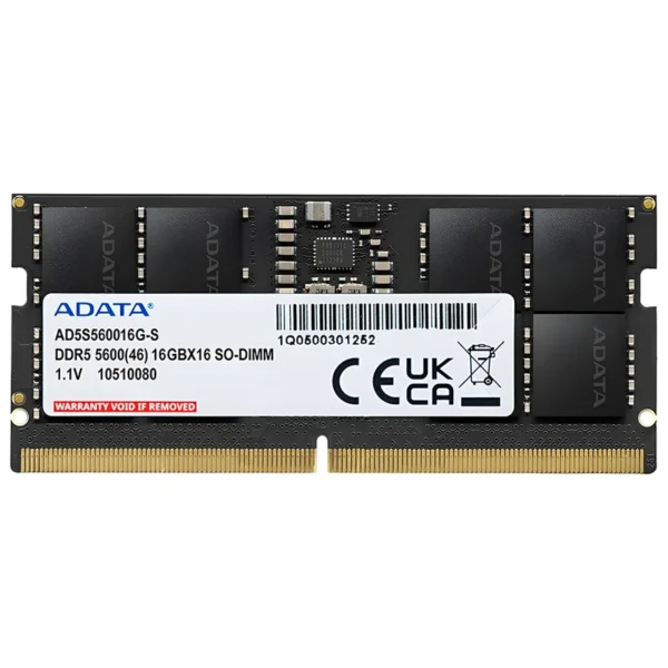 Memória RAM para Notebook ADATA DDR5 16GB 5600MHz - AD5S560016G-S SODIMM