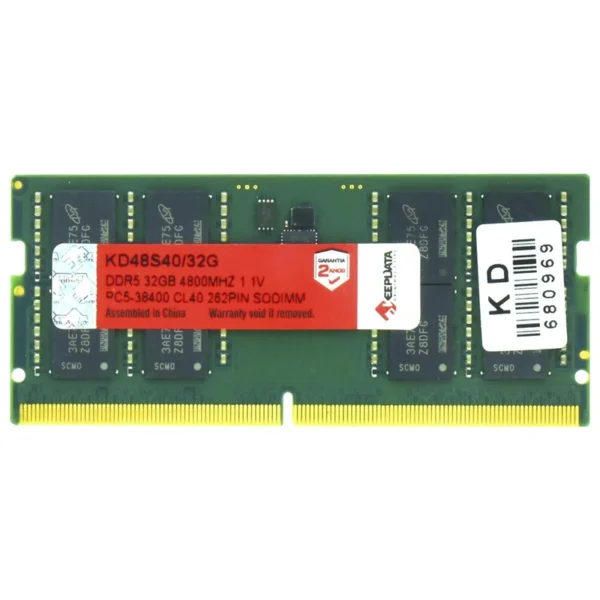Memória RAM para Notebook Keepdata DDR5 32GB 4800MHz - KD48S4032G SODIMM | KD48S40/32G