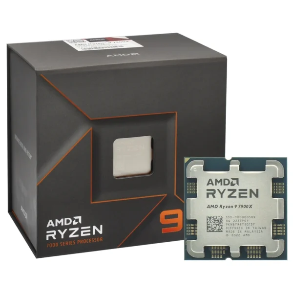 Processador AMD Ryzen 9 7900X Socket AM5 4.7GHz 76MB Até 5.6GHz 12 núcleos