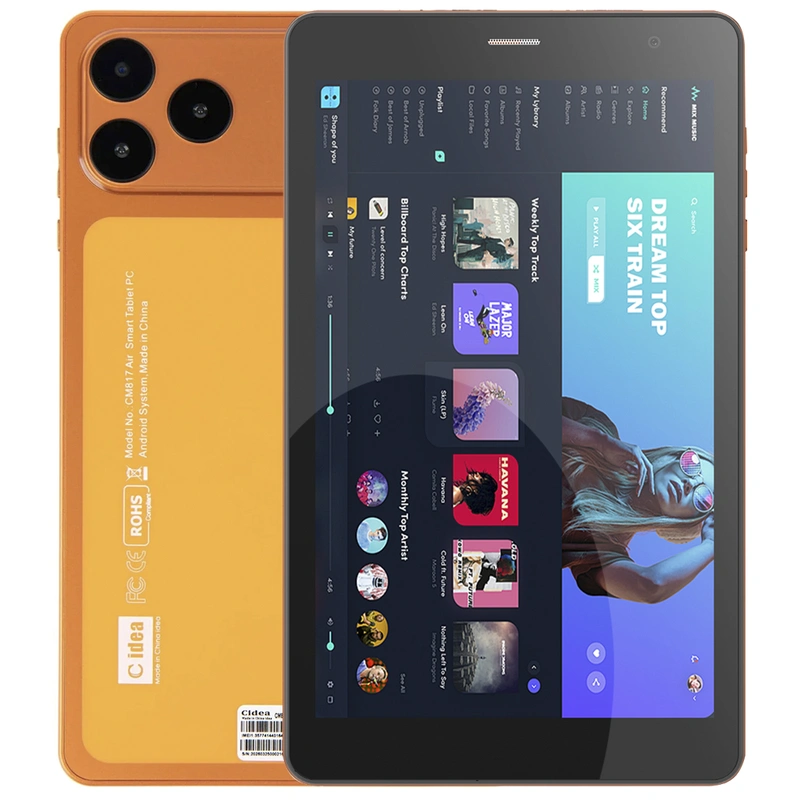 Tablet Cidea CM817 Air 8GB de RAM 512GB Tela 8 Octa Core 8" LCD Single SIM | Laranja