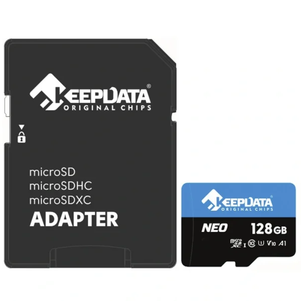 Cartão de Memória Micro SD Keepdata Neo C10 XC I U1 V10 A1 128GB - KDMSDC10U1V10A1128G