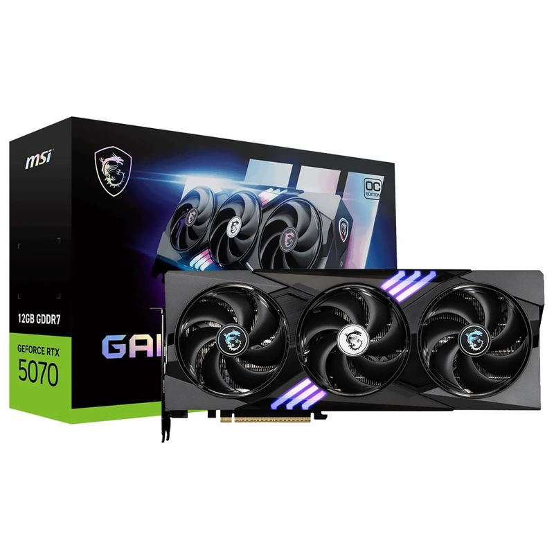 Placa de Vídeo MSI Gaming Trio OC 12GB GeForce RTX5070 GDDR7 - 912-V532-019 | 7680 x 4320