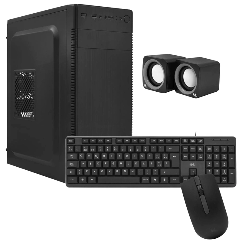 Gabinete Kit Mtek DK04 Fonte 500W Speaker Mouse Teclado Espanhol - Preto - Imagem 3