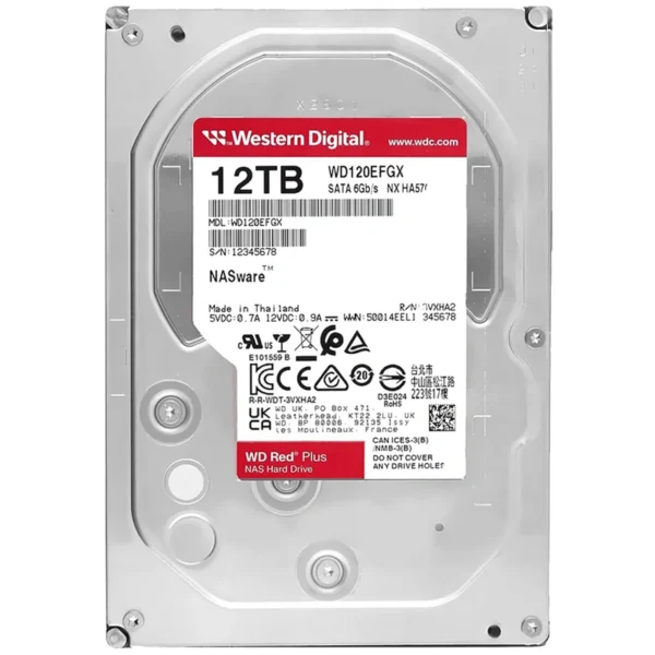 HD Western Digital 12TB WD Red Plus Nas 3.5 SATA WD120EFGX