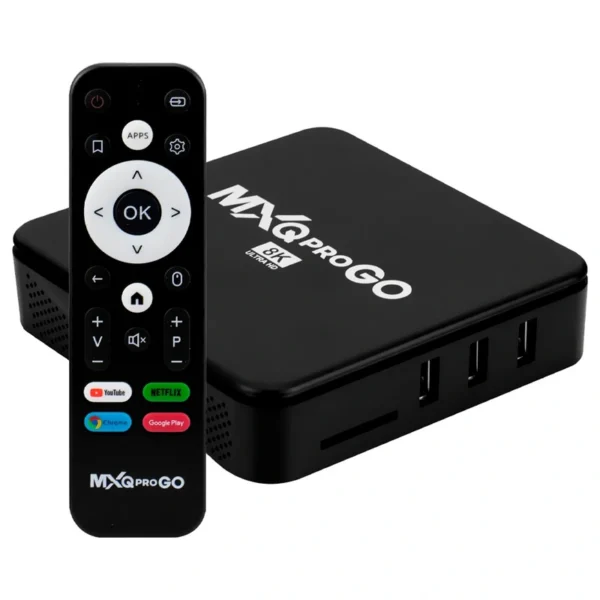 TV Box MXQ Pro Go 64GB de RAM 256GB 8K - Preto Wi-Fi integrado | 8K Ultra HD