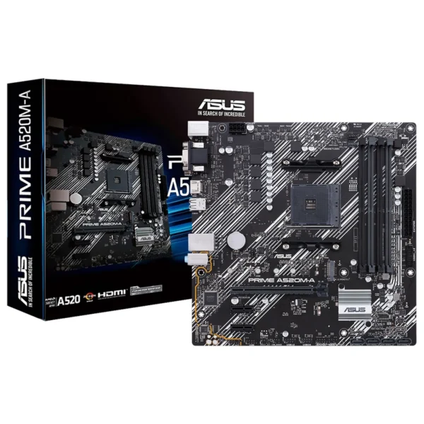 Placa Mãe ASUS Prime A520M-A II Socket AM4 VGA DDR4 Micro ATX