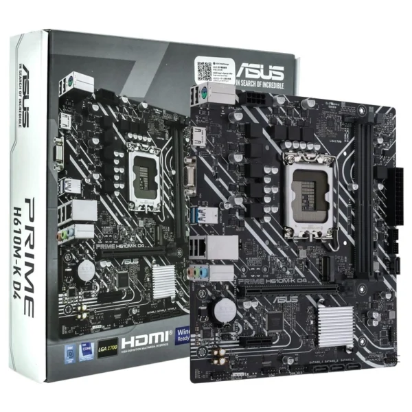 Placa Mãe ASUS Prime H610M-K D4 Socket LGA 1700 VGA DDR4 Intel H610 Micro ATX