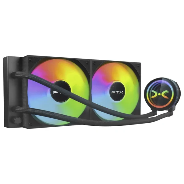 Water Cooler para Processador FTX Hydro FTXWC-B240 ARGB 240MM - Preto | 4 Pinos PWM