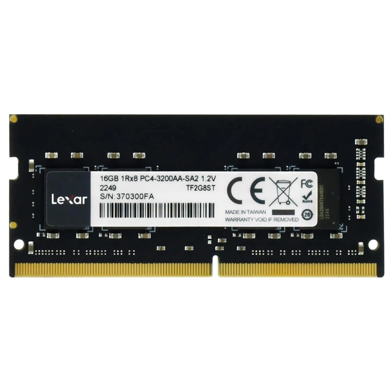 Memória RAM para Notebook Lexar DDR4 16GB 3200MHz - LD4AS016G-B3200GSST | Preto