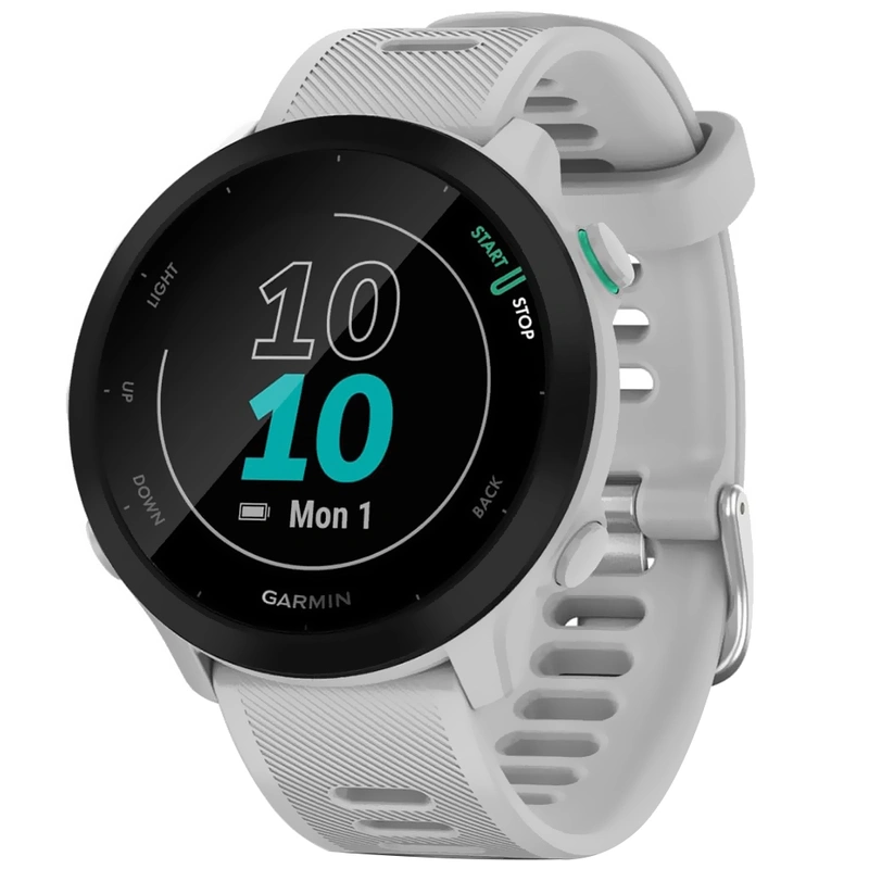 Relógio Garmin Forerunner 55 - Branco (010-02562-01) 5 ATM Bluetooth Android