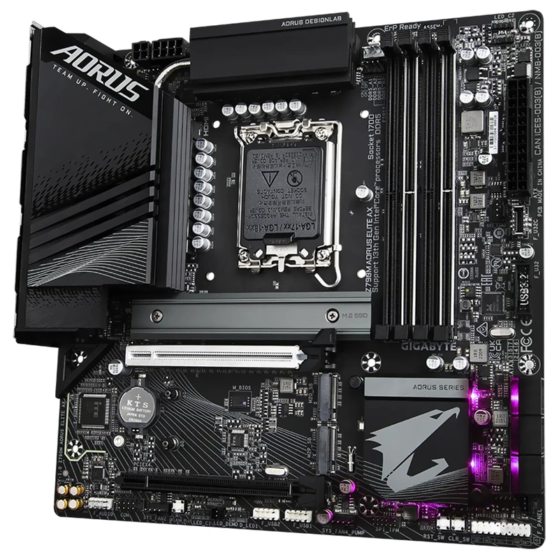 Placa Mãe Gigabyte Z790M AORUS Elite AX Socket LGA 1700 DDR5 Intel Z790 - Imagem 3