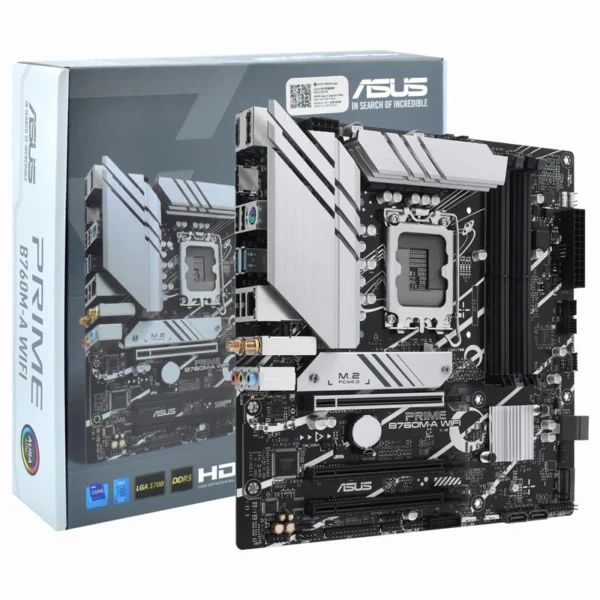 Placa Mãe ASUS Prime B760M-A Wi-Fi Socket LGA 1700 DDR5 Intel B760 Micro ATX