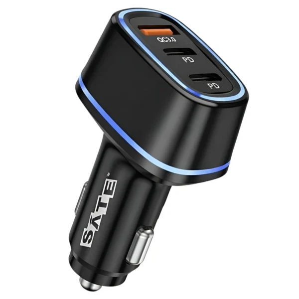 Carregador de Bateria Veicular Satellite A-CC2013 30W USB 2 USB-C - Preto