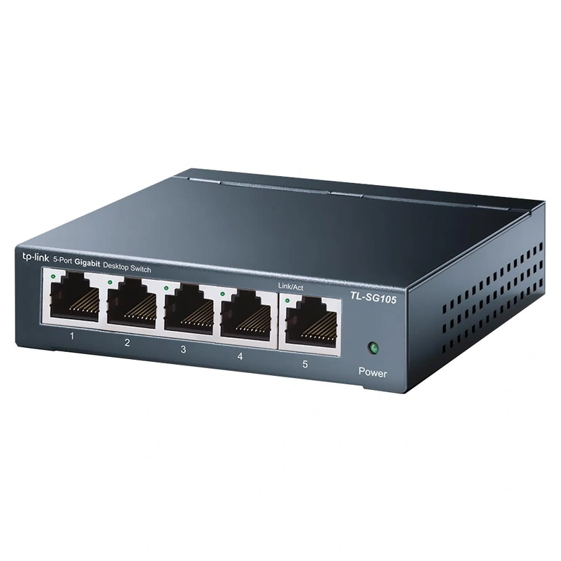 Hub Switch TP-Link TL-SG105 5 Portas - 101001000Mbps | Preto - Imagem 2
