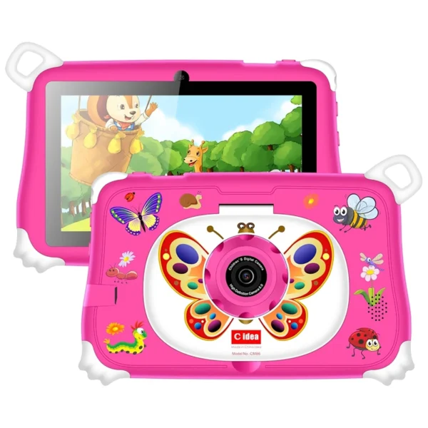 Tablet Cidea CM86 Kids 8GB de RAM 256GB Tela 7 Quad Core LCD de 7" Wi-Fi | Rosa