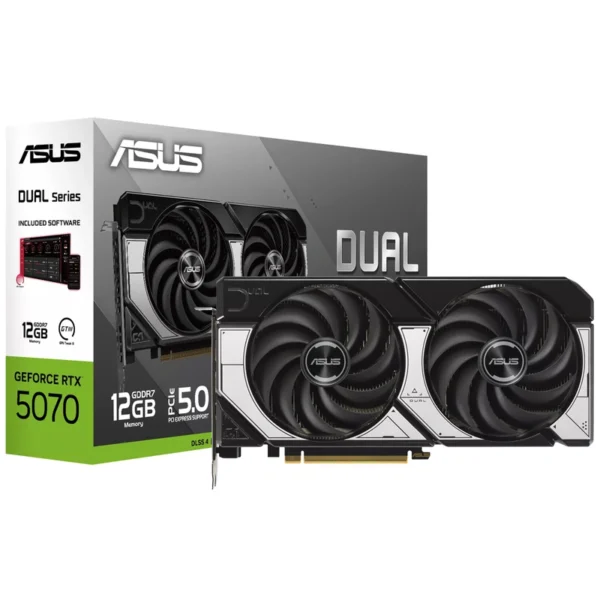 Placa de Vídeo ASUS Dual 12GB GeForce RTX5070 GDDR7 - DUAL-RTX5070-12G | 7680 x 4320