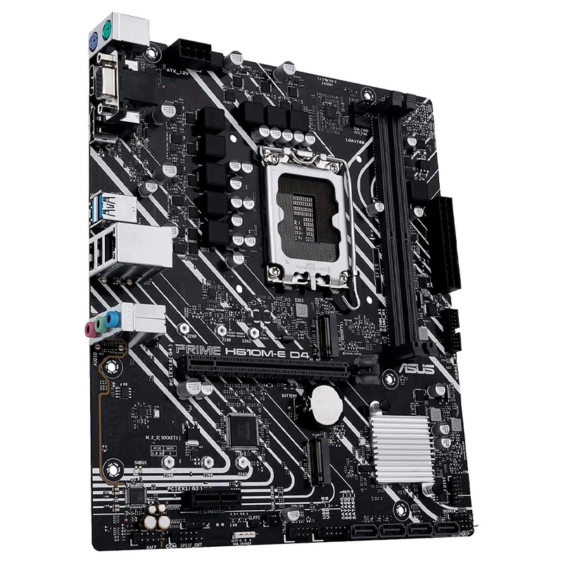 Placa Mãe ASUS Prime H610M-E D4 Socket LGA 1700 VGA DDR4 Intel H610 Micro ATX - Imagem 2