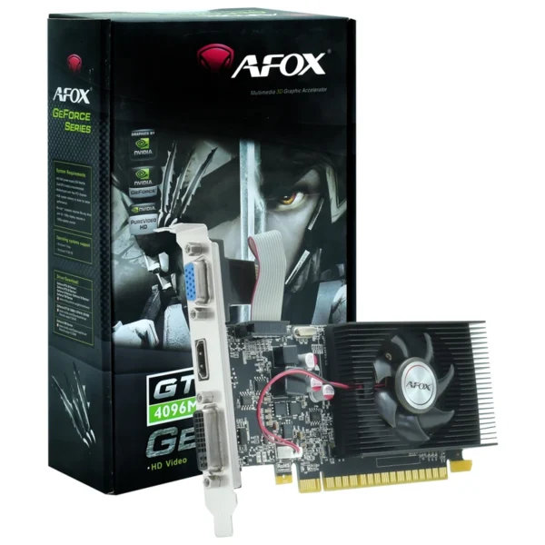 Placa de Vídeo AFOX 4GB GeForce GT42 DDR3 - AF420-4096D3L5 GeForce G420 | GT420