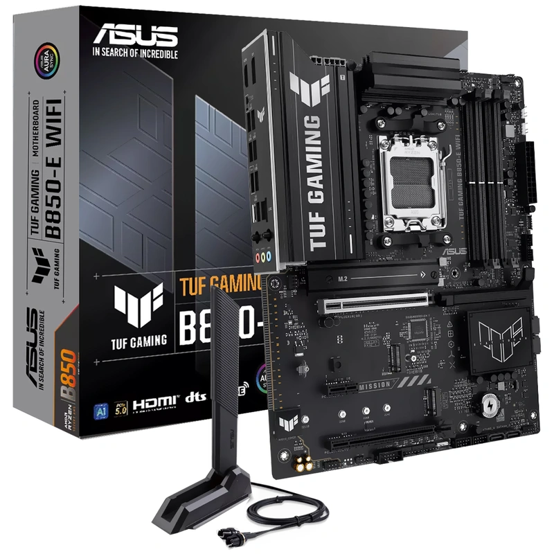 Placa Mãe ASUS TUF Gaming B850-E Wi-Fi Socket AM5 DDR5 AMD B850 ATX Wi-Fi 6E (802.11ax)