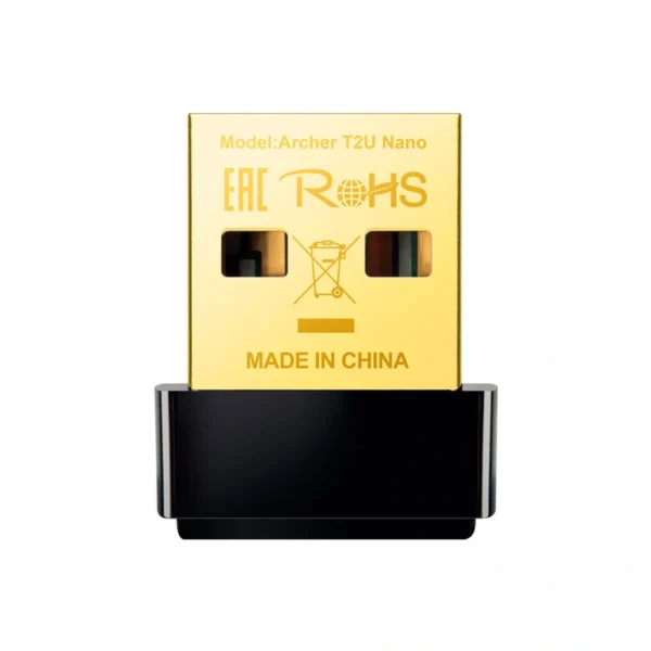 Adaptador Wi-Fi TP-Link Archer T2U Nano USB Dual Band 2.4GHz 5GHz - 600Mbps | Preto