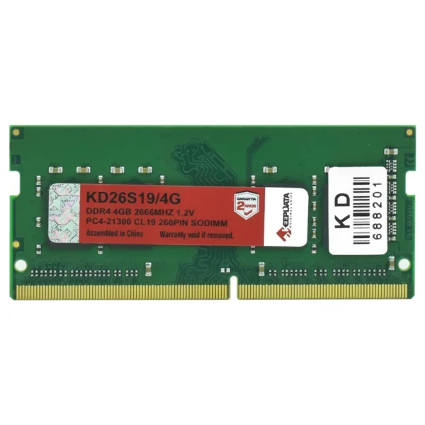 Memória RAM para Notebook Keepdata DDR4 4GB 2666MHz - KD26S194G SODIMM | KD26S19/4G