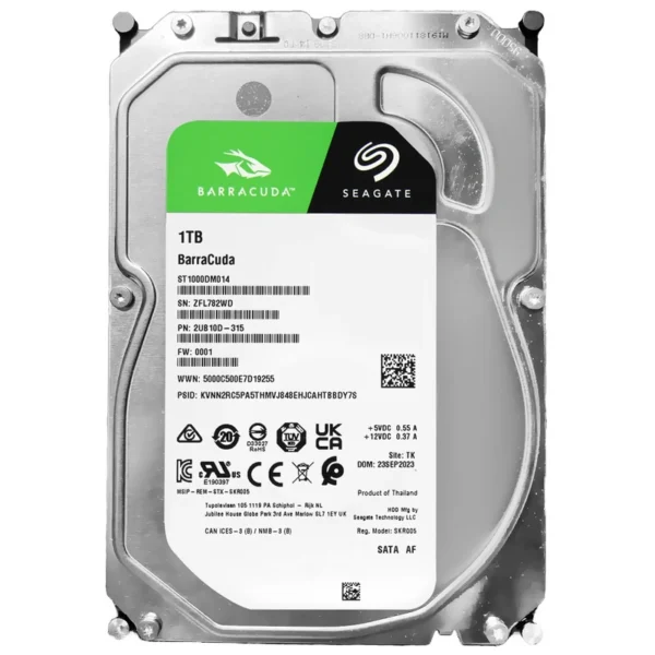 HD Seagate 1TB BarraCuda 3.5 SATA 3 - 6Gb/s ST1000DM014