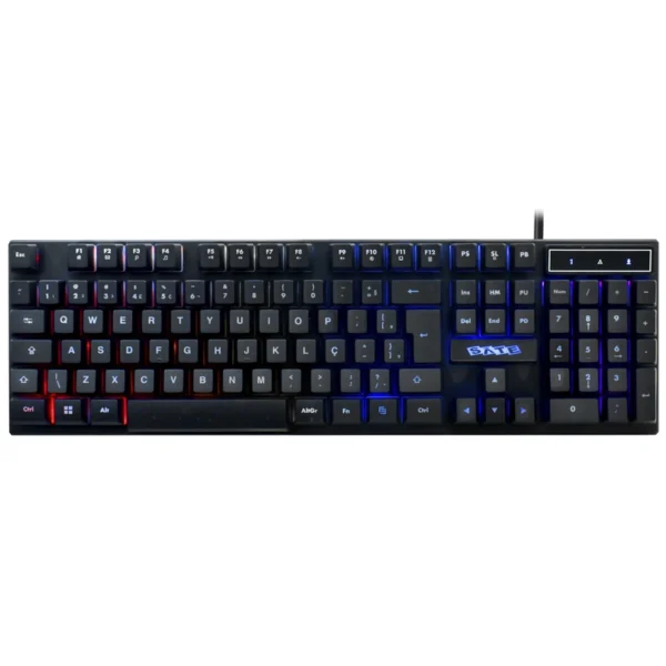 Teclado Gamer Mecânico Satellite AK-891 USB RGB Português - Preto Com fio