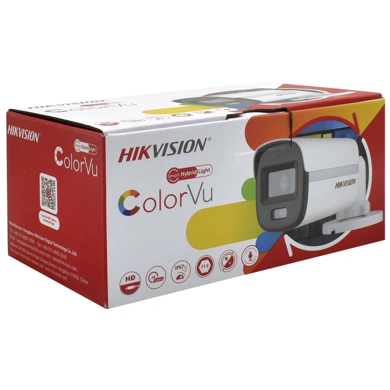 Câmera de Segurança Hikvision DS-2CE10DF0T-LPFS Color VU Outdoor 2.8MM 2MP - Branco - Imagem 3