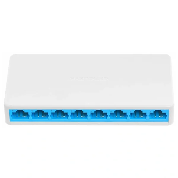 Hub Switch Mercusys MS108 8 Portas - 10100Mbps | Branco | 8 Portas RJ45 10/100 Mbps, com