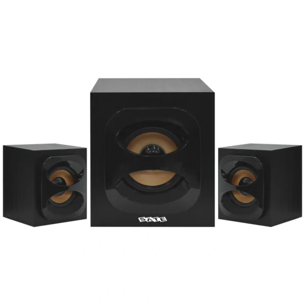 Caixa de Som Satellite AS-628BL Bluetooth USB - Preto 12W | Aux 3.5