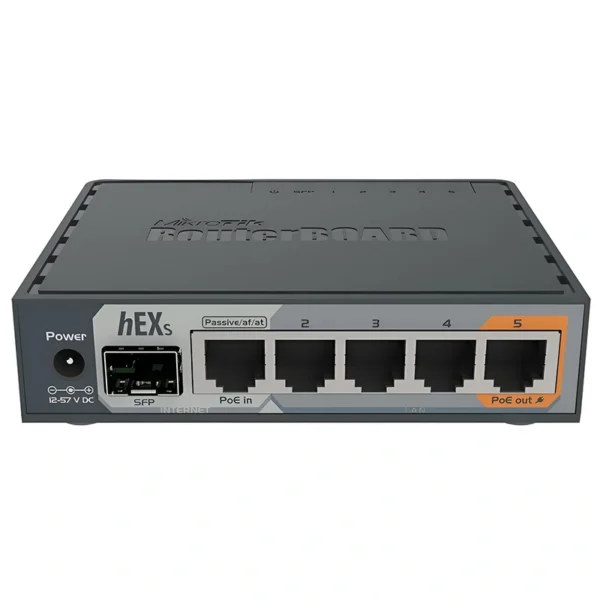 Switch Mikrotik RB 760IGS HEX S L4 - Preto | MT7621A 880 MHz