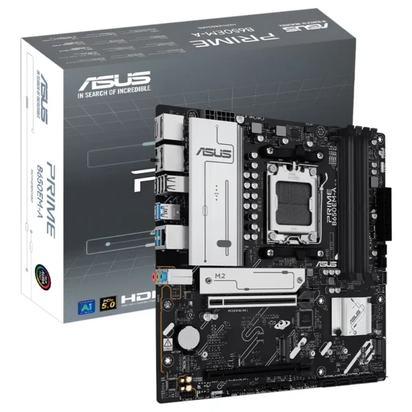 Placa Mãe ASUS Prime B650EM-A Socket AM5 DDR5 AMD B650 Micro ATX | 4 Conectores SATA 6Gb/s