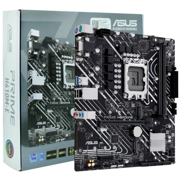 Placa Mãe ASUS Prime H610M-E Socket LGA 1700 VGA DDR5 Intel H610 Micro ATX