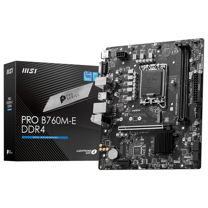 Placa Mãe MSI Pro B760M-E DDR4 Socket LGA 1700 DDR4 Intel B760 Micro ATX