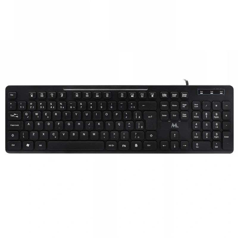 Teclado Mtek KB-8269 USB Português - Preto Com fio Windows, macOS, Android e Linux