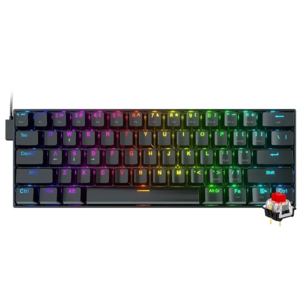 Teclado Gamer Mecânico Redragon K630RGB Dragonborn USB RGB Inglês - Preto