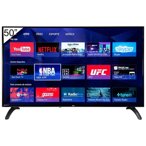 TV Smart HYE HYE50ATHQ 50 HYE55ATUH ISDB Preto | 4K Ultra HD (3840 x 2160) | 3 x HDMI