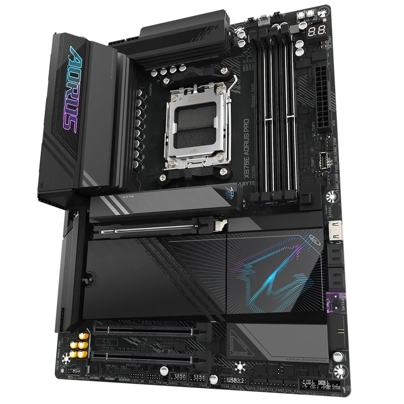 Placa Mãe Gigabyte X870E AORUS Pro Socket AM5 DDR5 AMD X870E ATX Wi-Fi 7 - Imagem 3