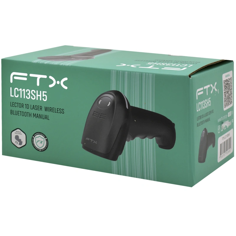 Leitor de Código de Barras FTX LC113SH5 1D Wireless USB - Preto - Imagem 3