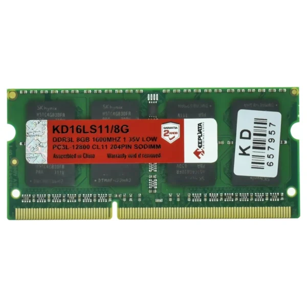 Memória RAM para Notebook Keepdata DDR3L 8GB 1600MHz - KD16LS118G SODIMM | KD16LS11/8G