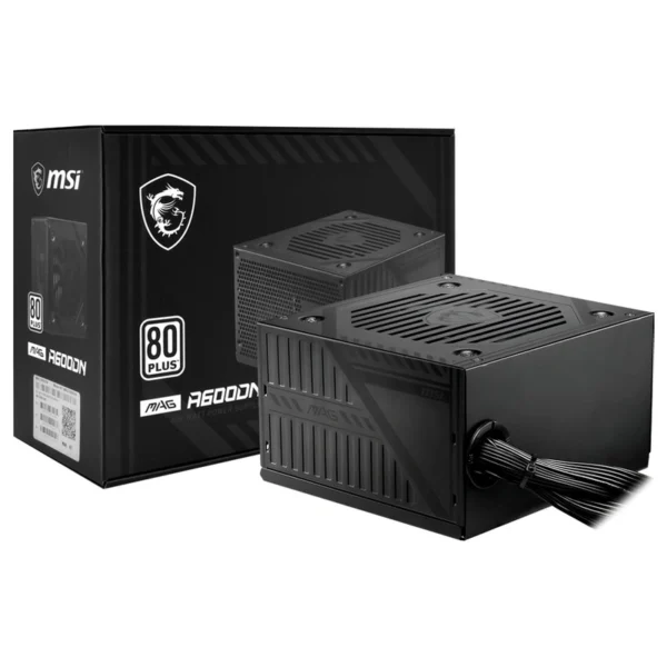 Fonte de Alimentação MSI MAG A600DN 600W Não Modular 80 Plus White ATX | Preto