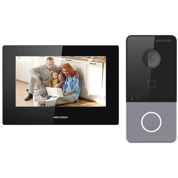 Vídeo Porteiro Hikvision DS-KIS605-P(C) IP Tela Touch 7