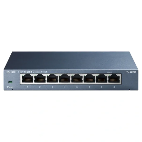 Hub Switch TP-Link TL-SG108 8 Portas - 101001000Mbps | 8 Portas 10/100/1000 Mbps,